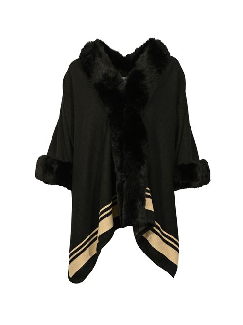 Cappa in maglia con faux fur BLUGIRL | PF5011 T030022222